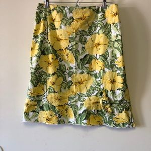 Speechless Yellow Cotton Floral Skirt 9 Junior